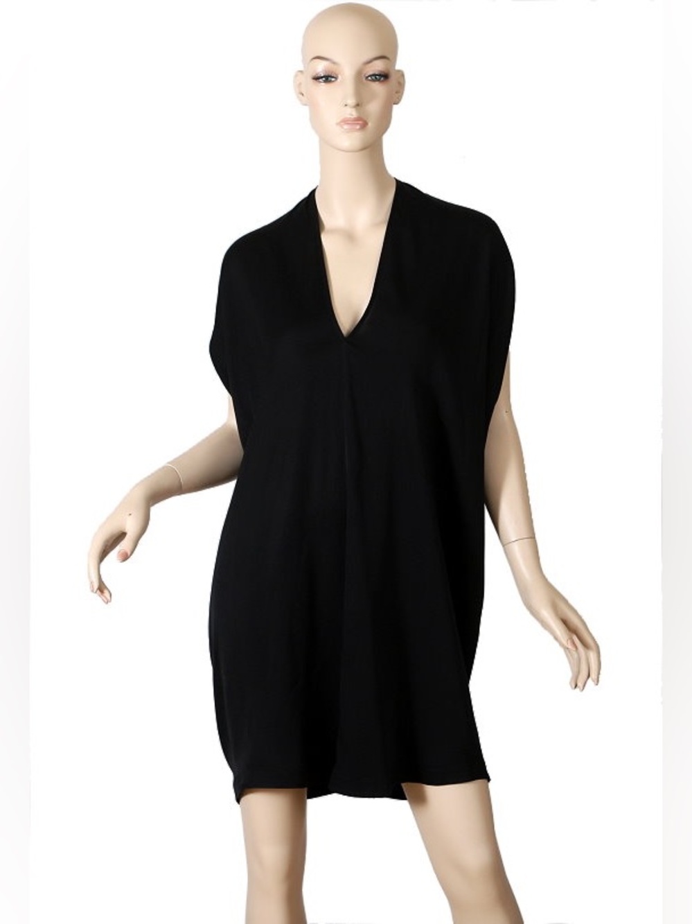 Vince Black Pure Silk Tunic Mini dress Small